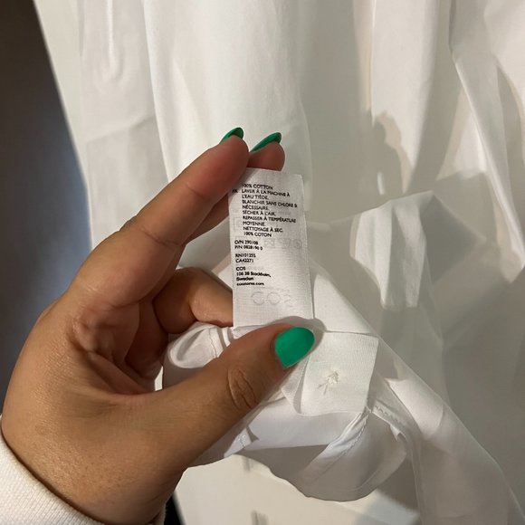 NWT COS Asymetrical White Blouse - Picture 6 of 6